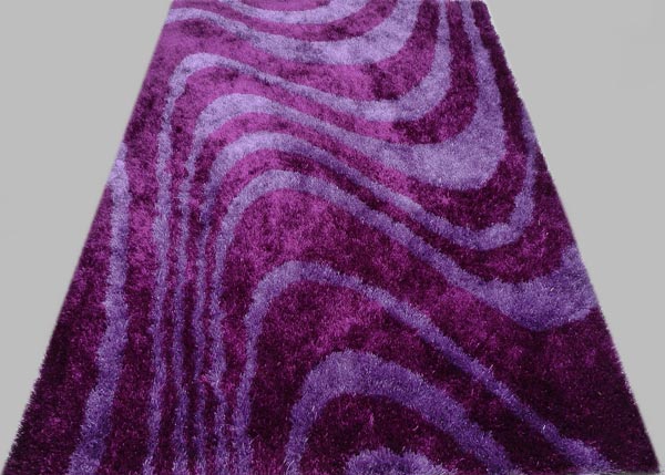 Purply Rug with Curvy Lines