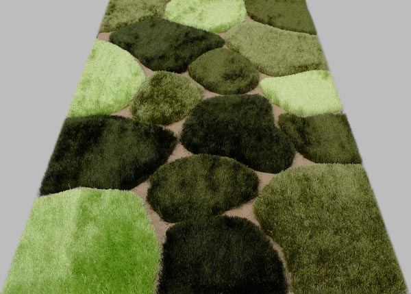 Green Strong Stones Rug
