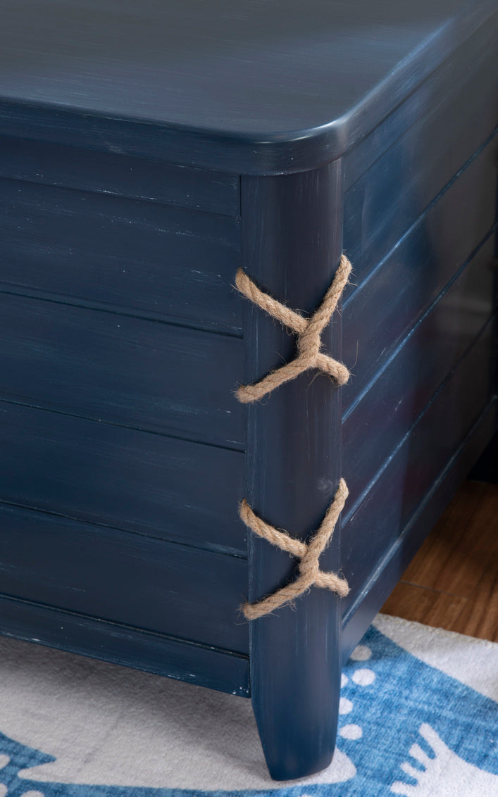 Hattice Navy Blue Storage Bench or Chest