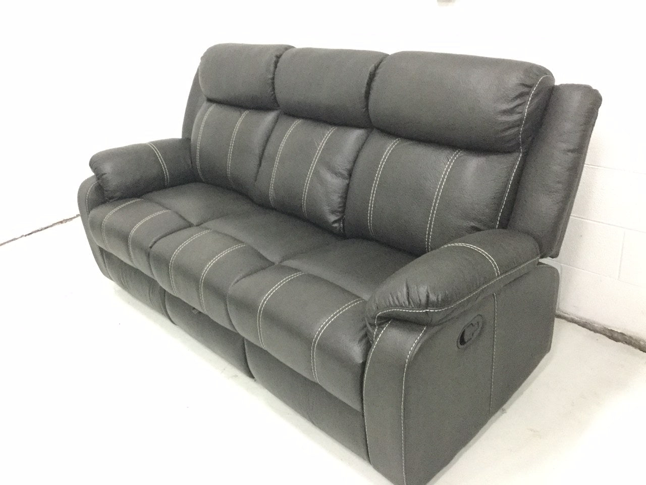 WEEKLY or MONTHLY. Fully Modular Charcoal Comfort Reclining Sectional