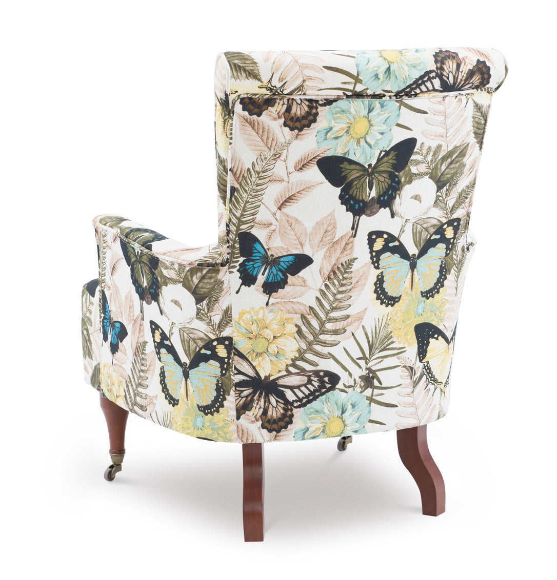 WEEKLY or MONTHLY. June Botanical High Back Arm Chair