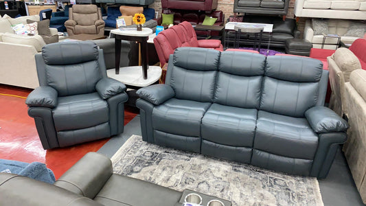 WEEKLY or MONTHLY. Babe the Blue Ox Genuine Leather Power Couch and Loveseat
