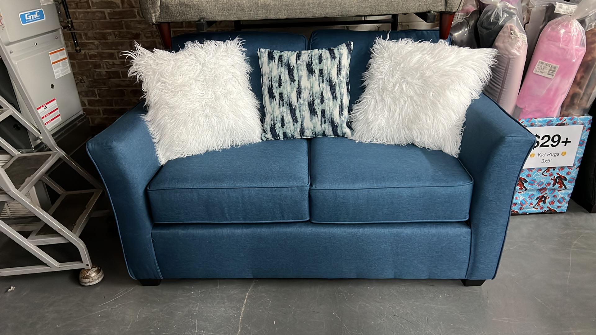 Zack Sofa in Denim Fabric by Klaussner w/Options