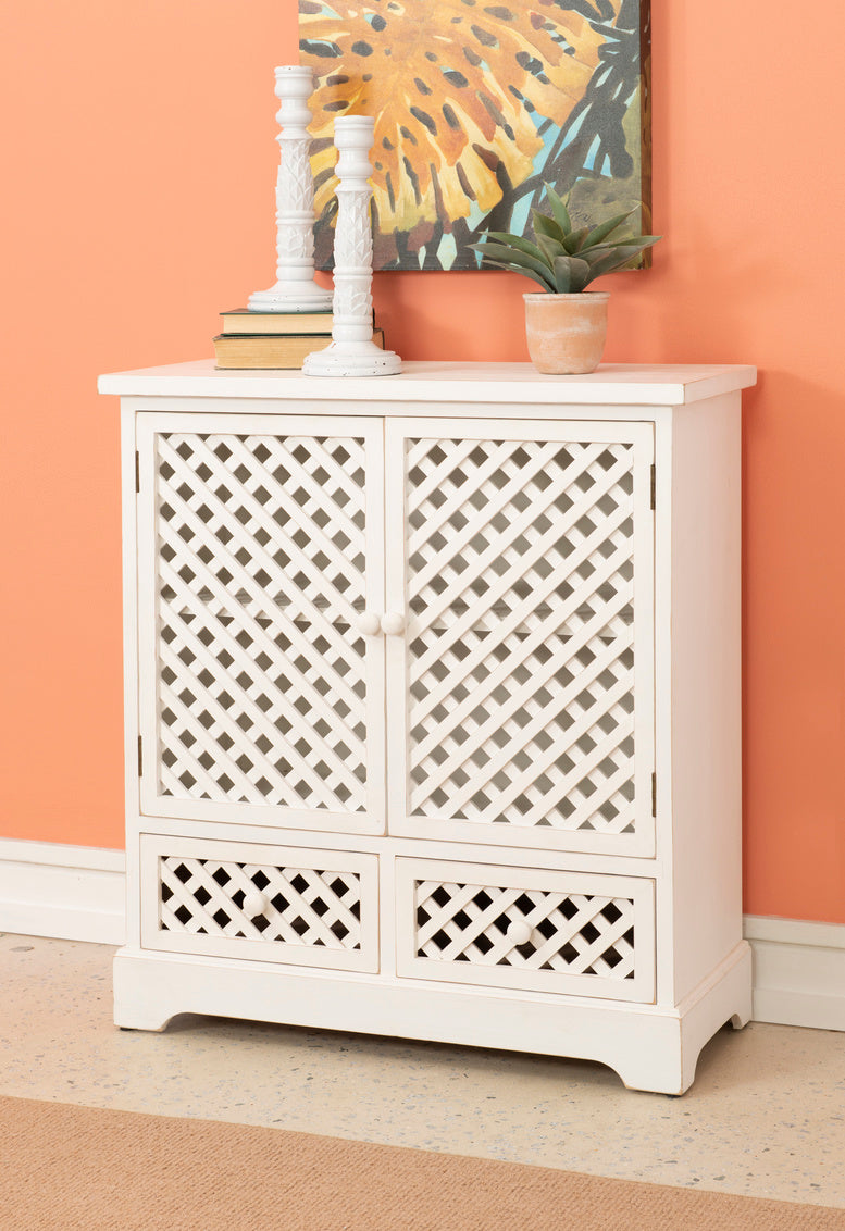 WEEKLY or MONTHLY. Letty White 1 Door Cabinet