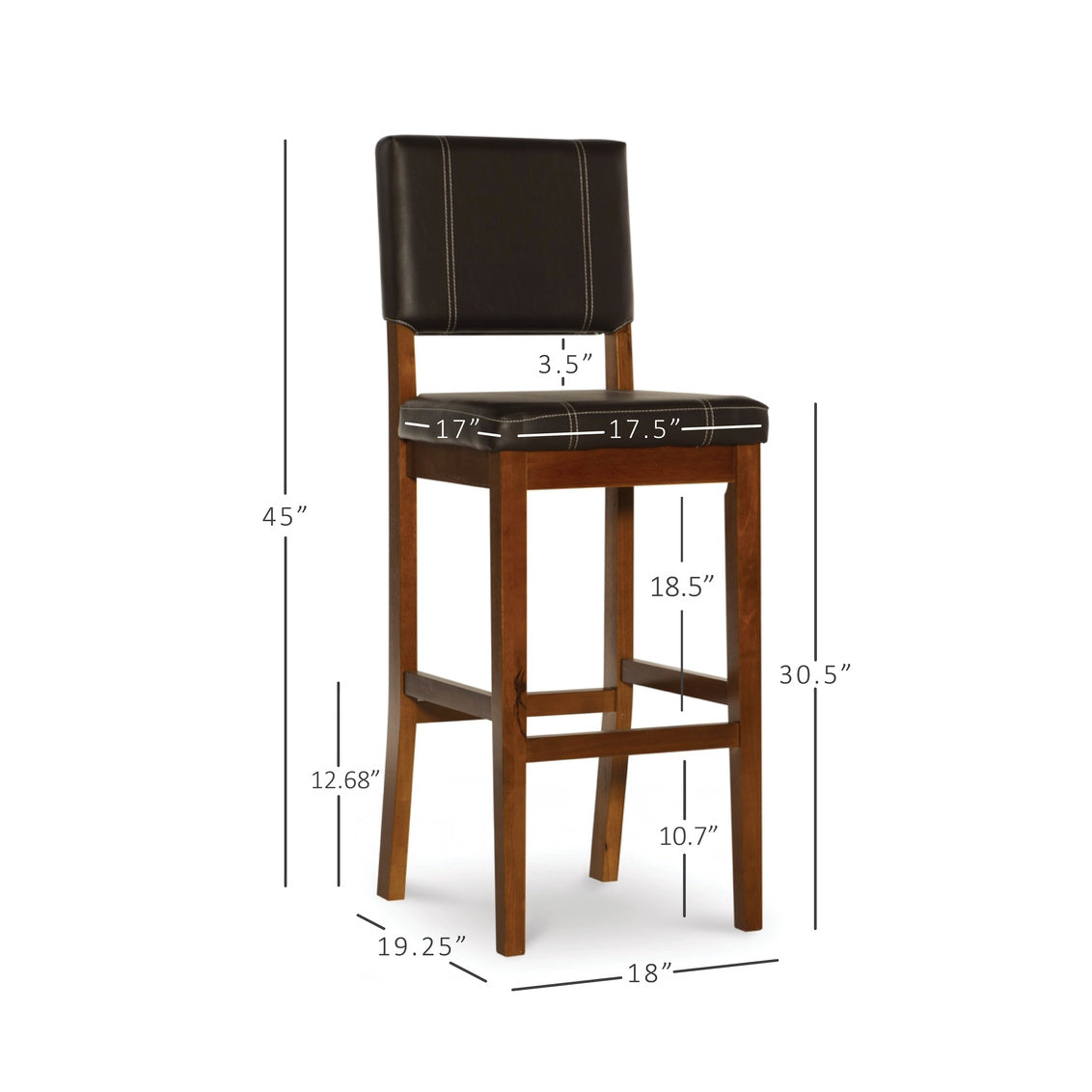 Milano Brown Bar Chair (EACH)