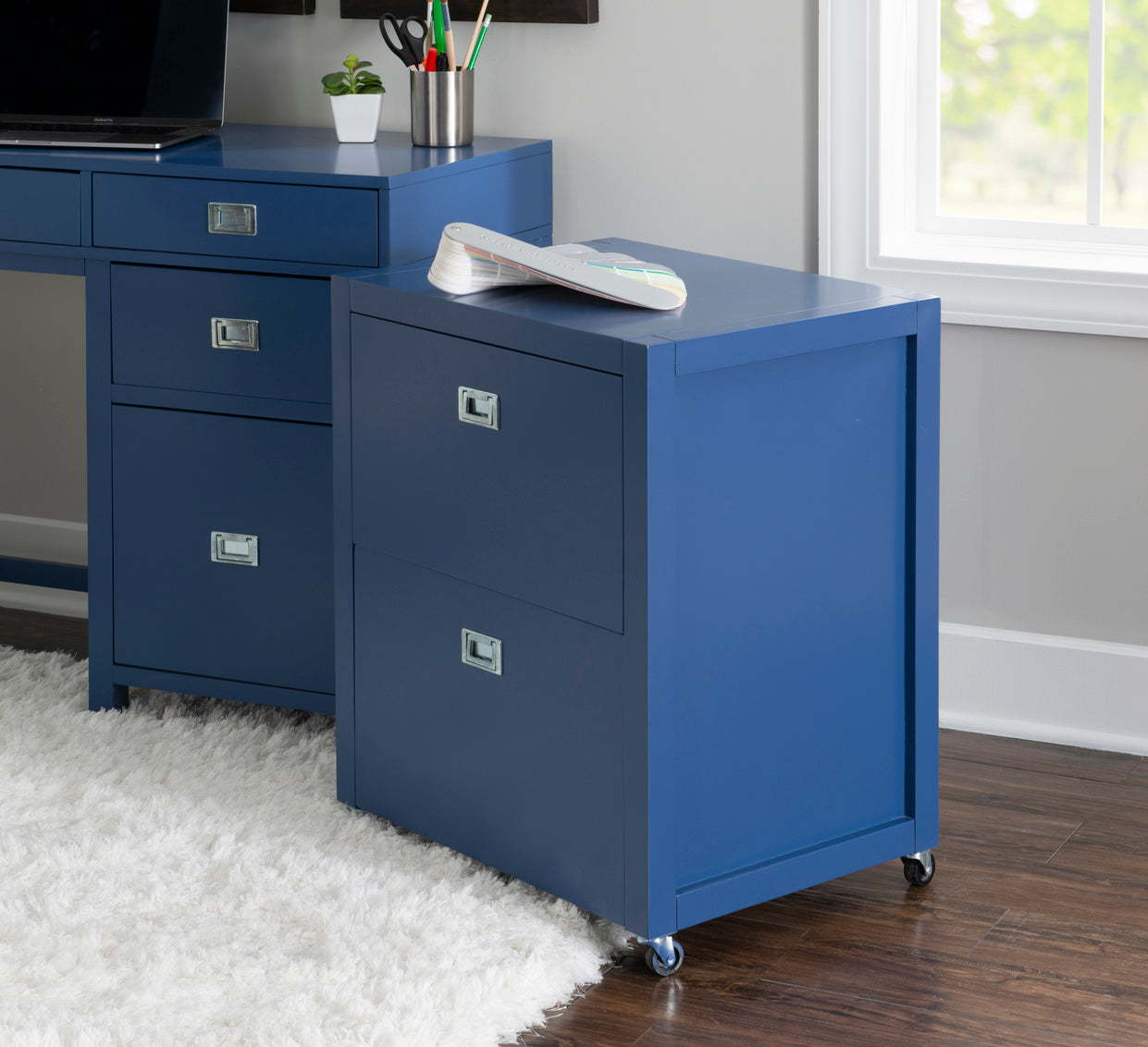 Peggy Navy Blue File Cabinet