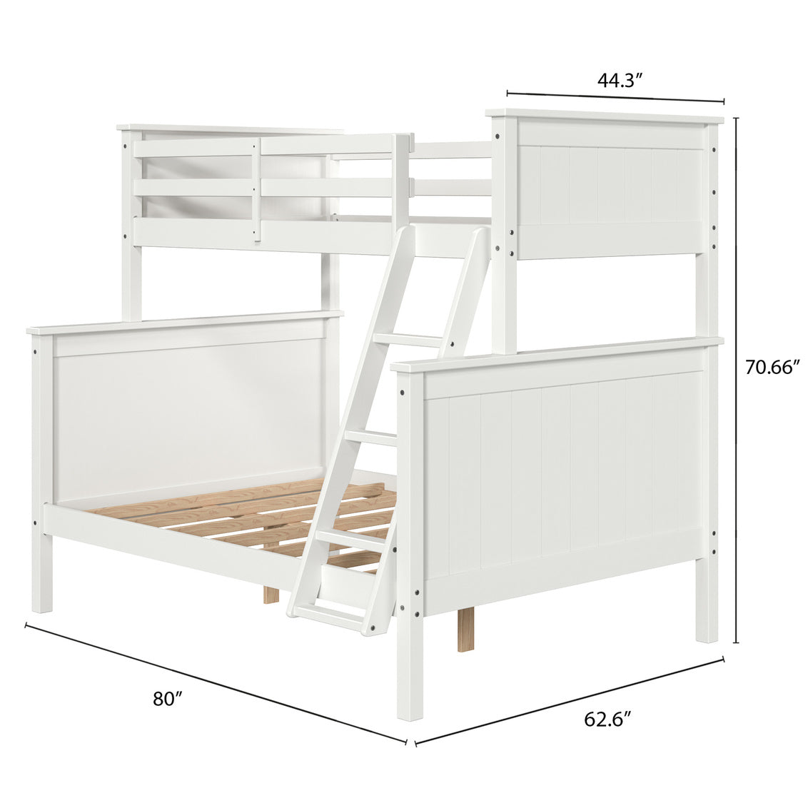 WEEKLY or MONTHLY. Peyton White Twin over Full Bunk Bed