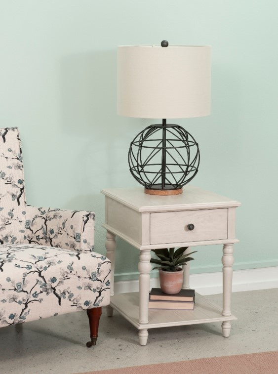 White Pike Side Table