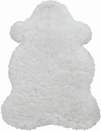 BURGUNDY Polar Fur Rug Bear Shape