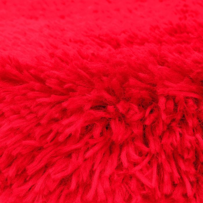 RED Polar Fur Rug Bear Shape
