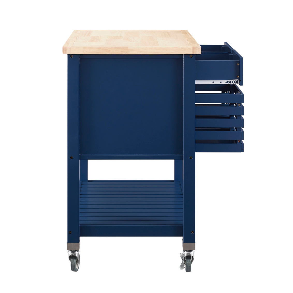 Blue Denim Robbin Kitchen Cart