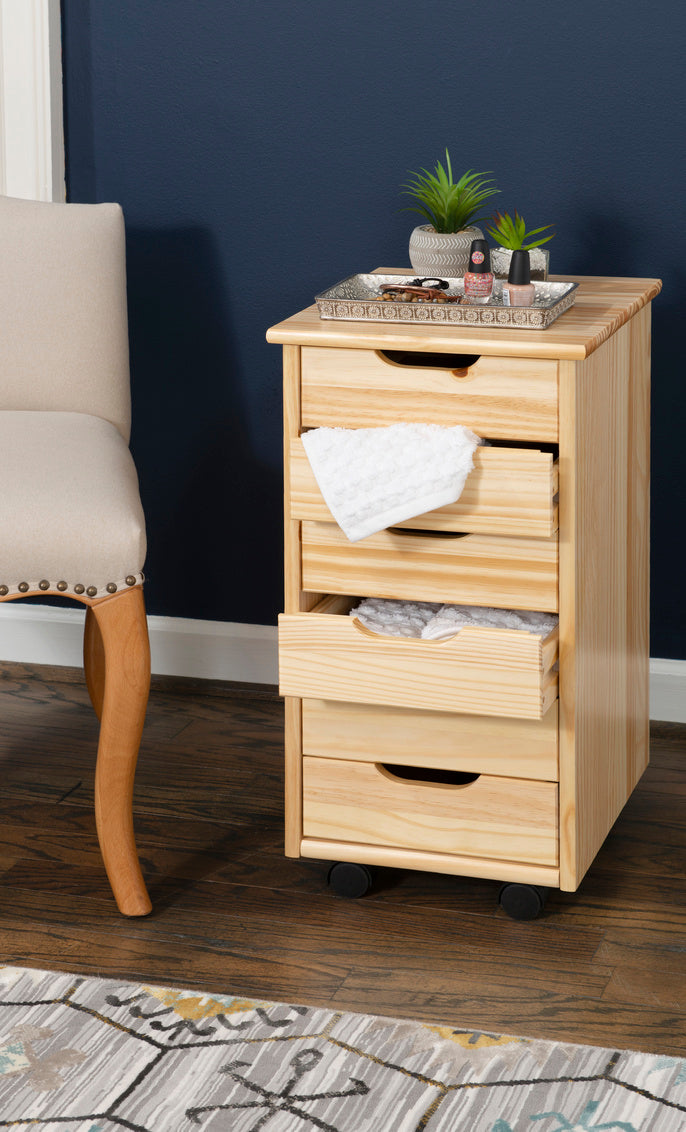 Large White 8-Drawer Storage Rolling Cart – Community Furnishings