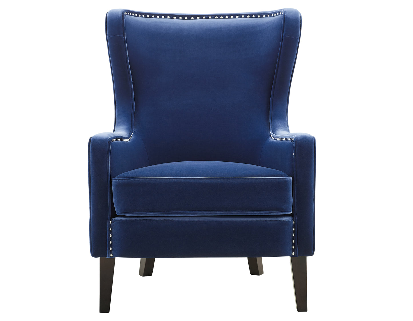 WEEKLY or MONTHLY. Rusco Blue Velvet Wing Back Accent Chair