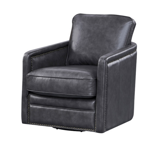 WEEKLY or MONTHLY. Alto Gray Leather Swivel Chair