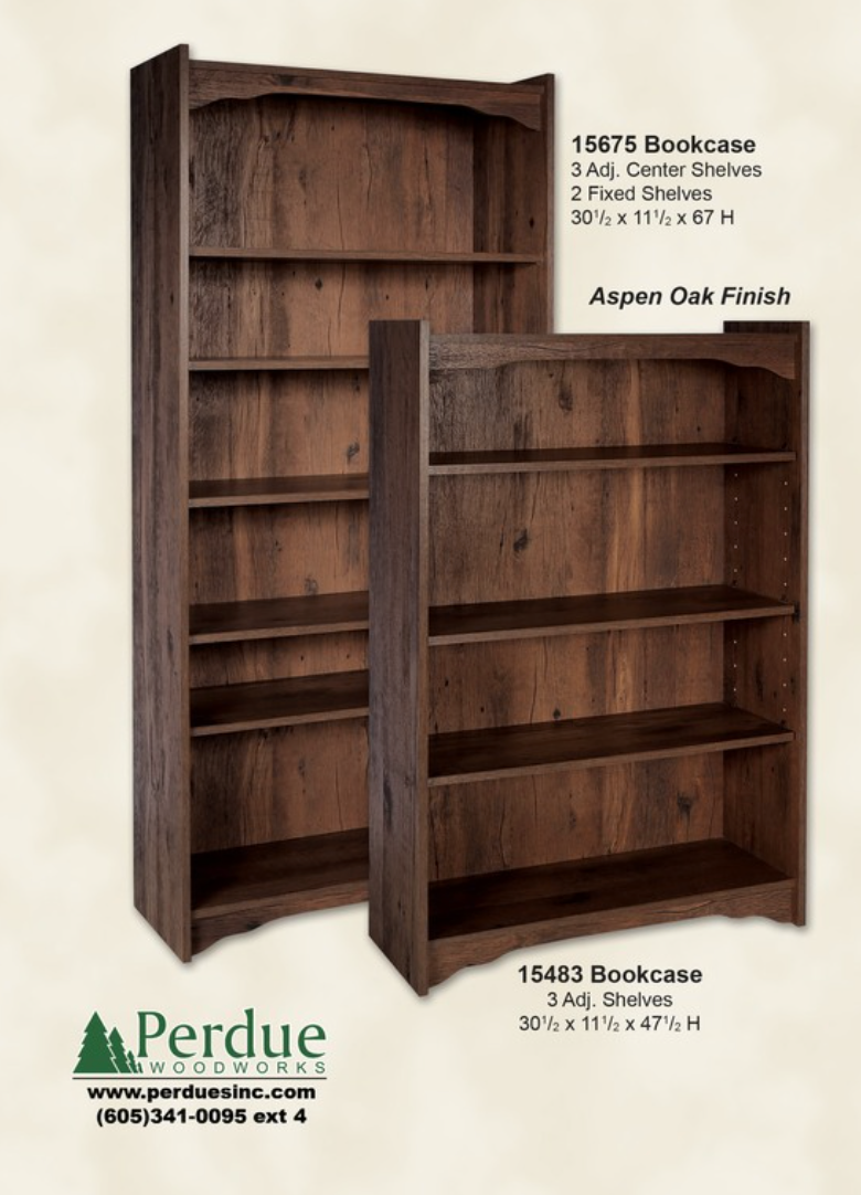 Aspen Oak Bookshelf