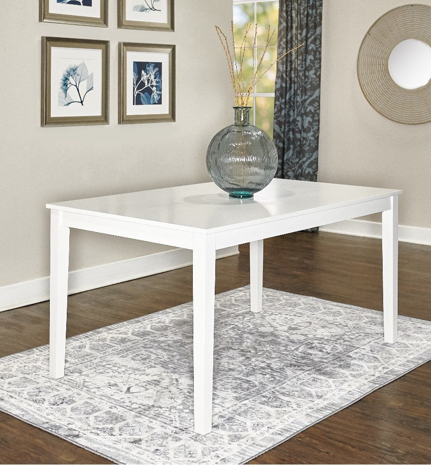 WEEKLY or MONTHLY. Starla White Standard Table & 6 Side Chairs