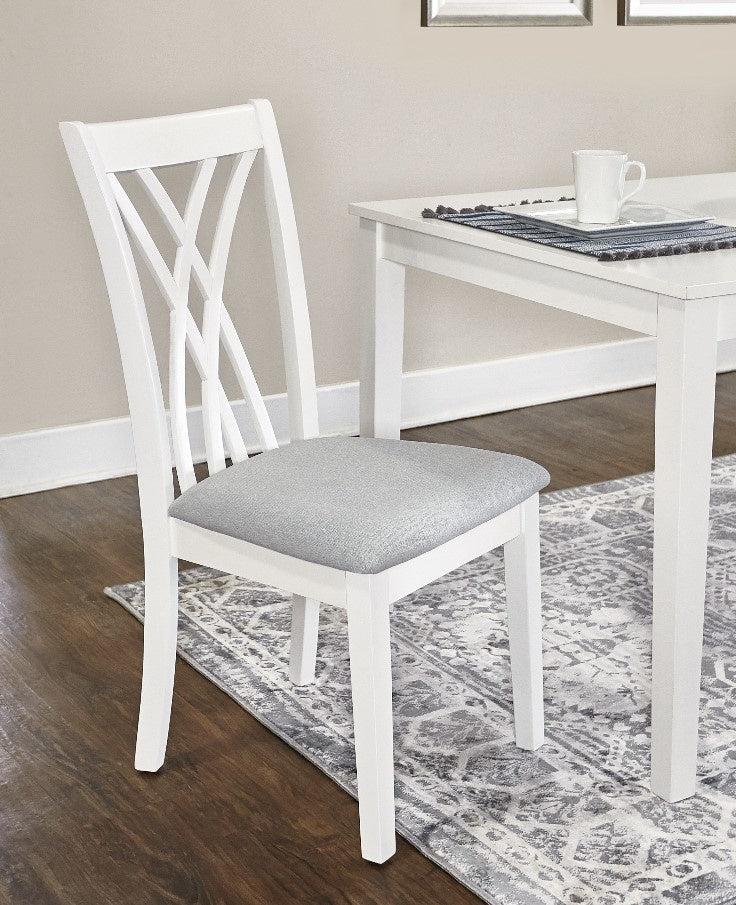 WEEKLY or MONTHLY. Starla White Standard Table & 6 Side Chairs