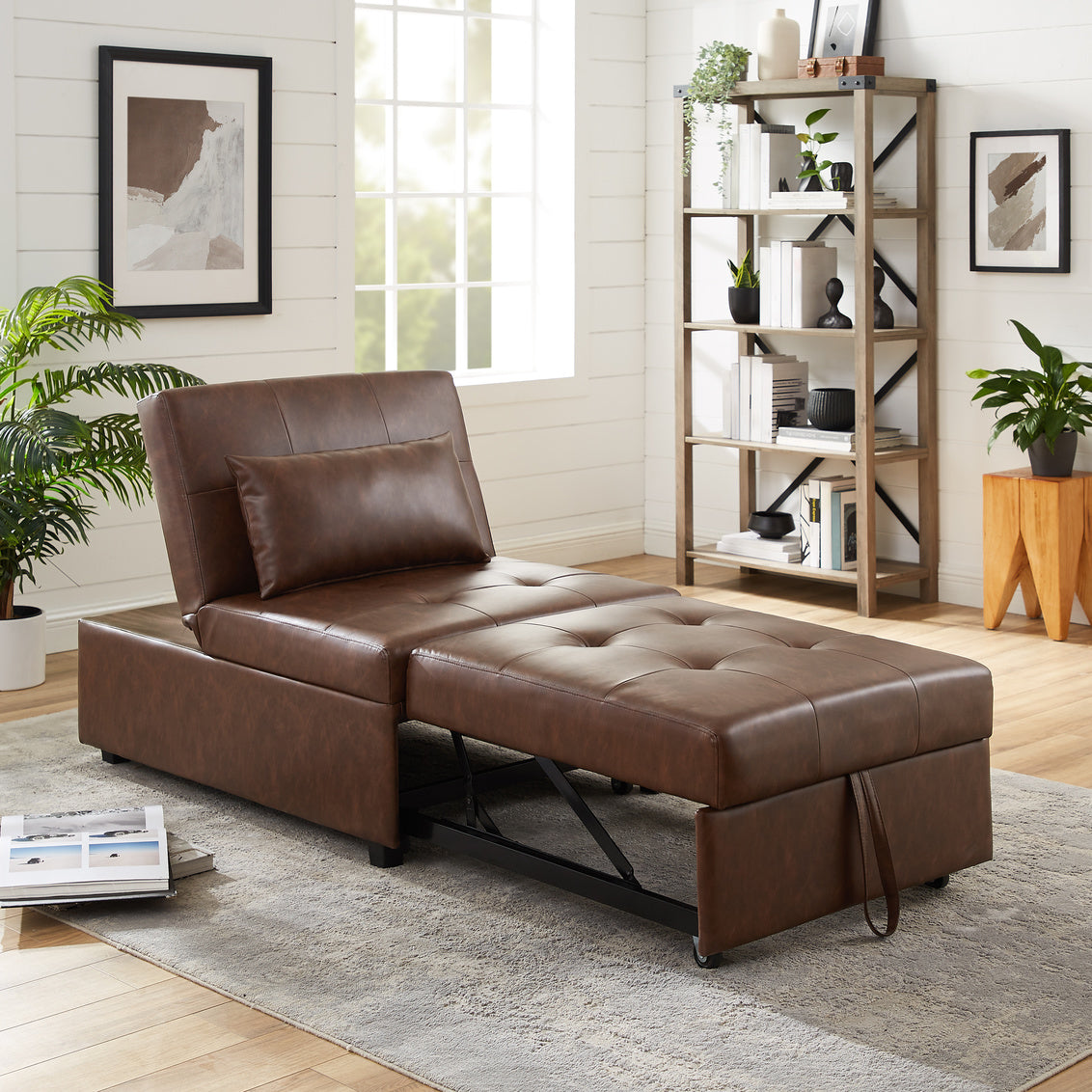 WEEKLY or MONTHLY. Dozer Brown Sofa Bed or Armless Chair