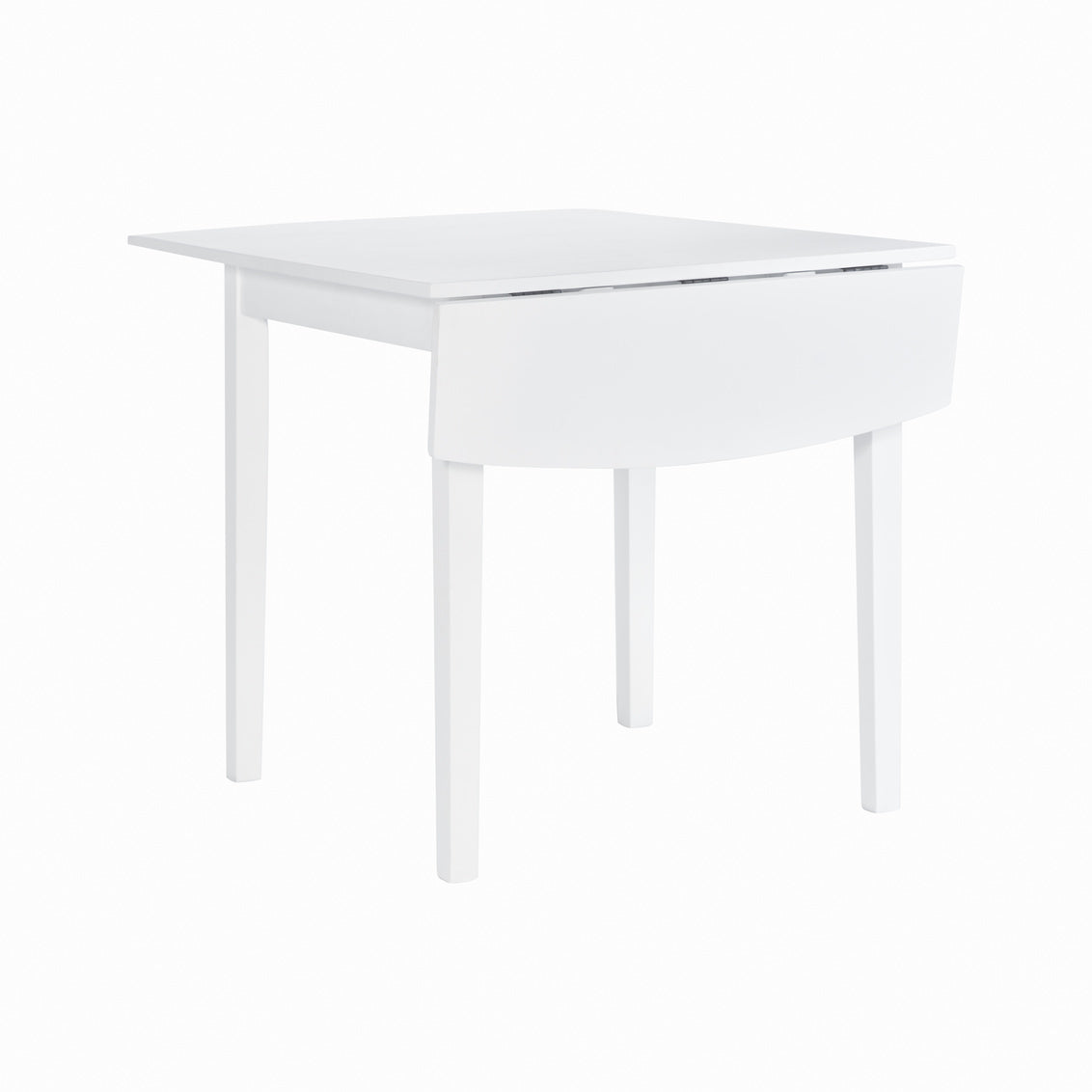 Torino White Square Drop Leaf Dining Table