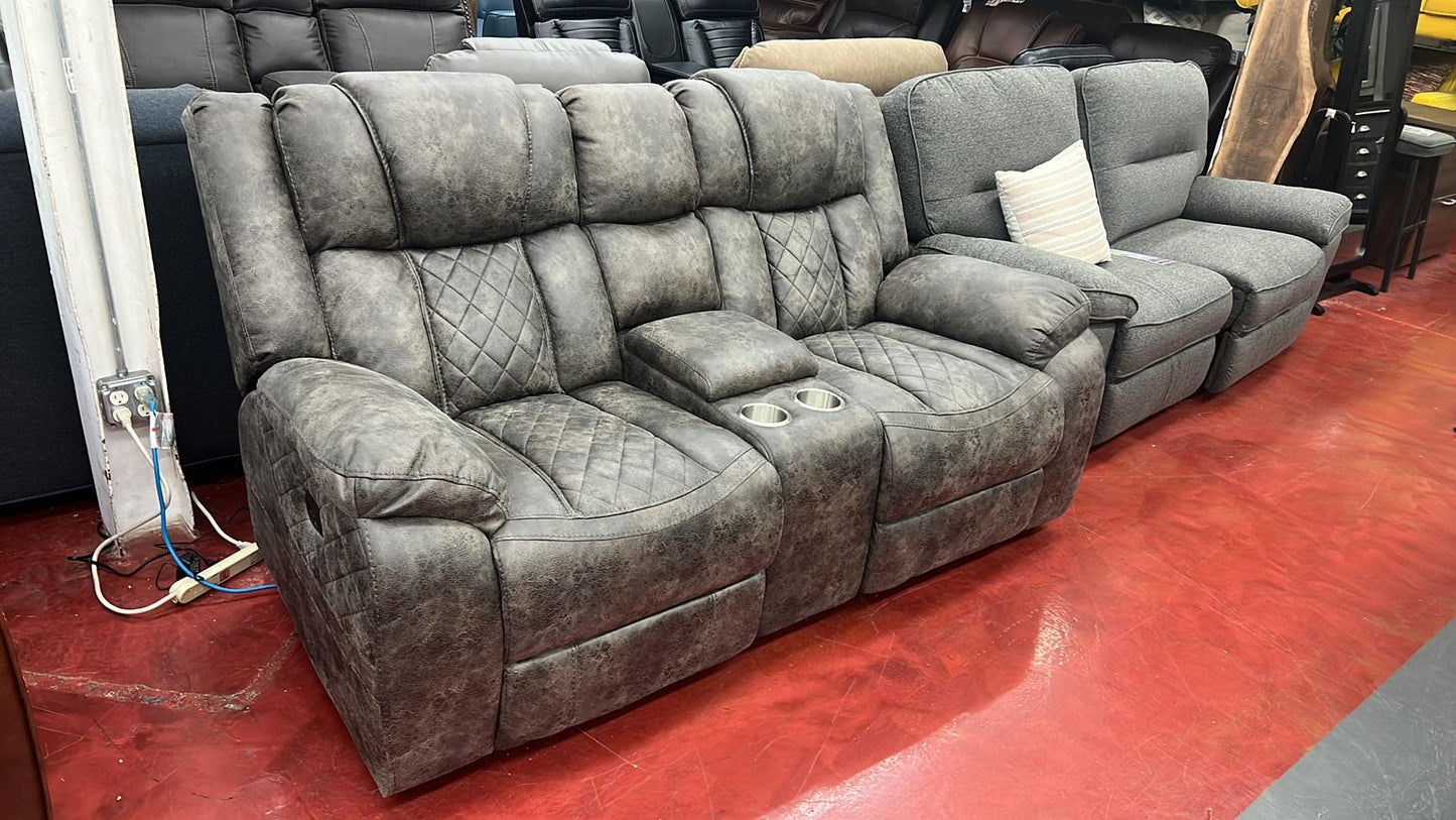 WEEKLY or MONTHLY. Tundra Ash Couch and Loveseat