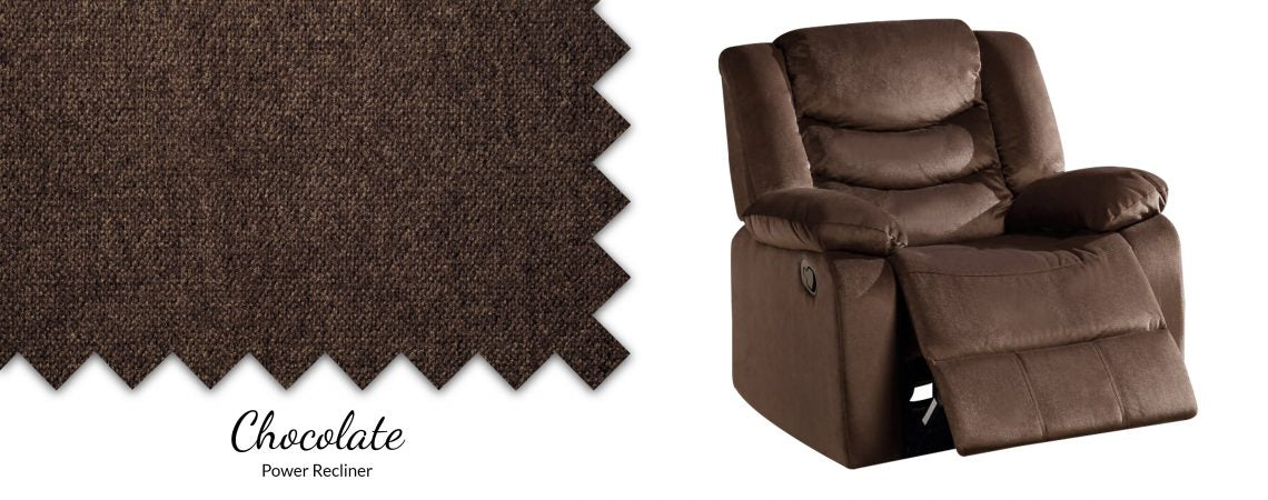 WEEKLY or MONTHLY. Urbino Chocolate POWER Recliner
