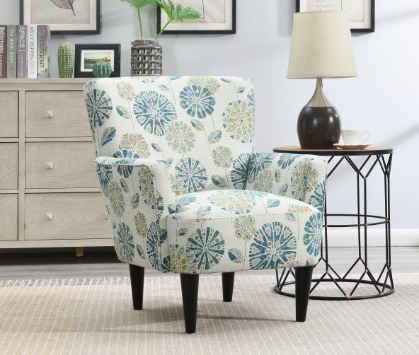Grey Multi Flower Personality Chair