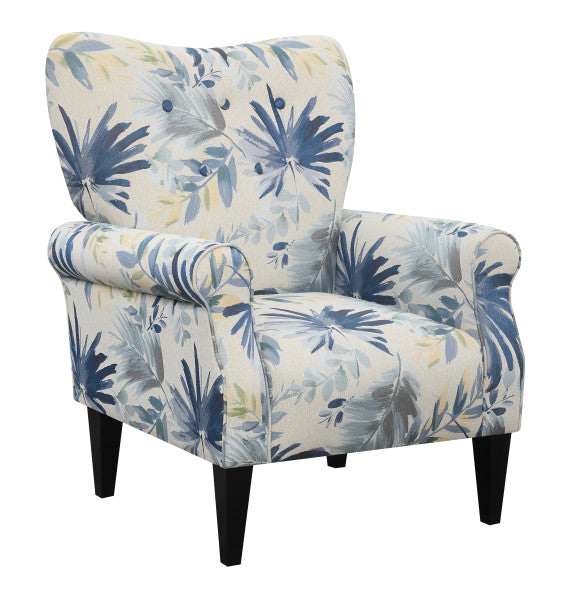 Lydia Blue Multi Accent Chair