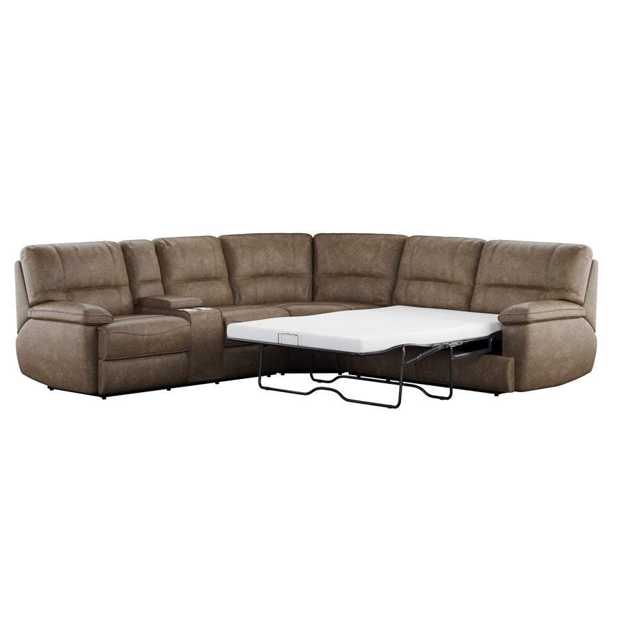 WEEKLY or MONTHLY. Sweet Aurora TRIPLE Power Reclining Brown Sectional