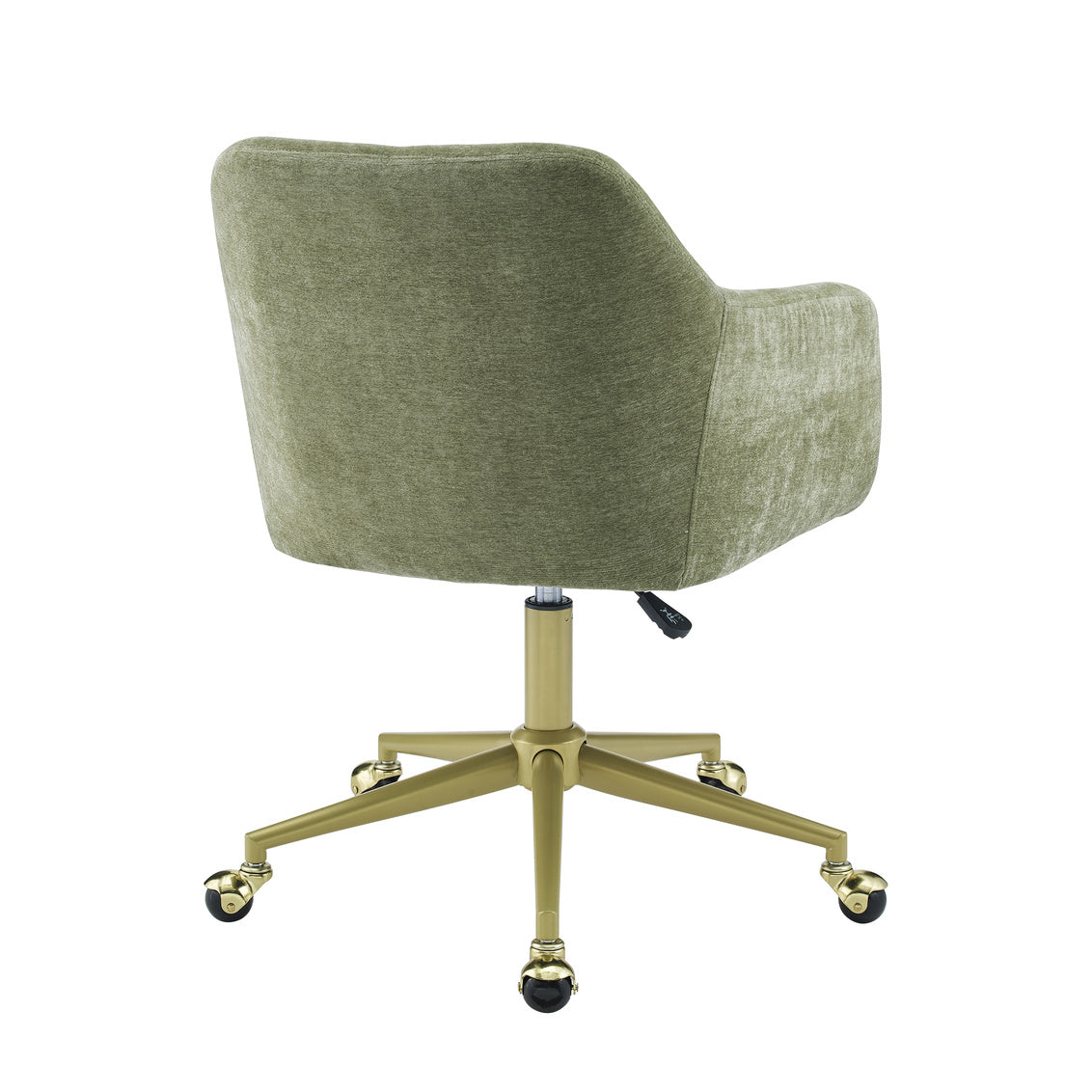 Green velvet chair discount desk