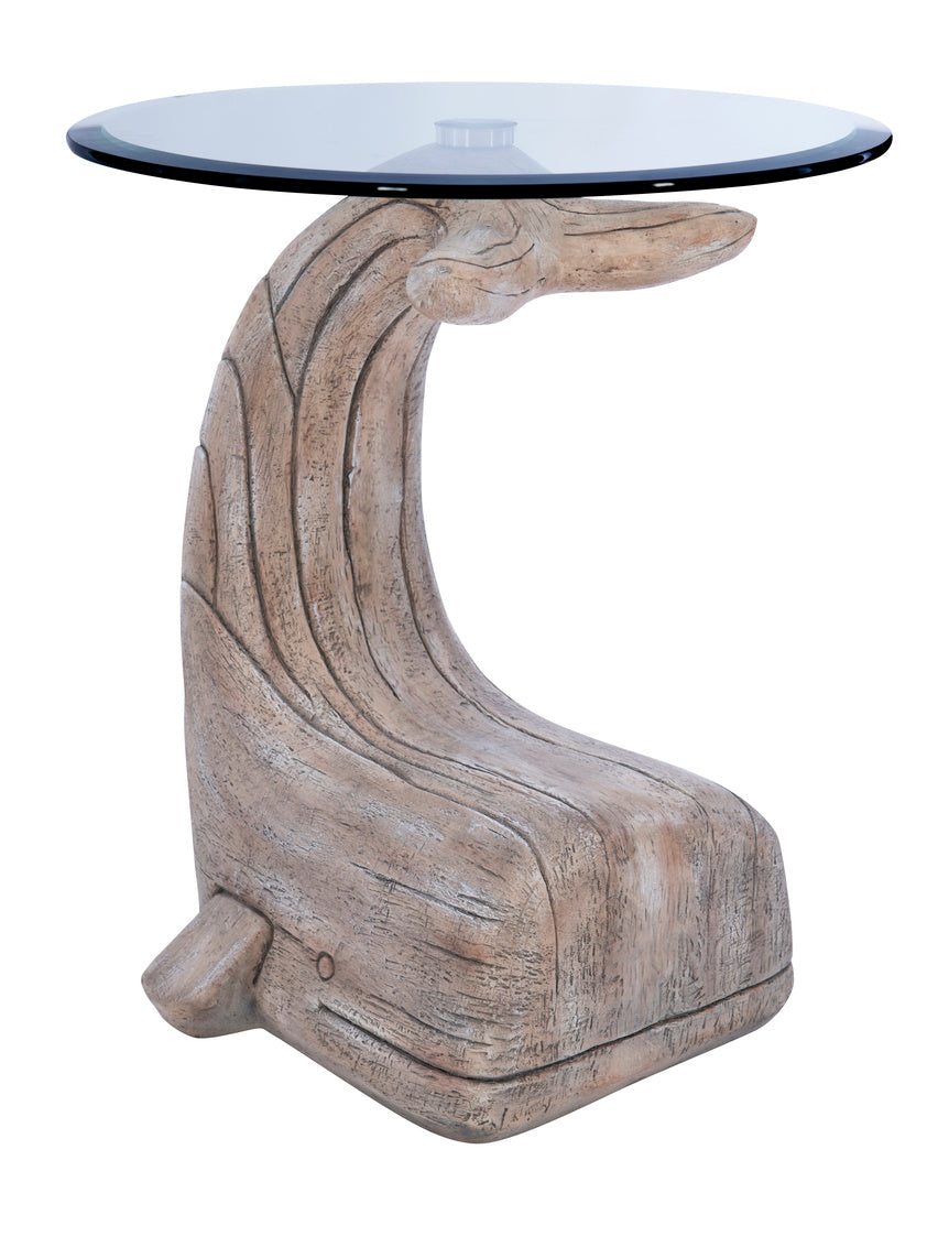 Wally Whale Driftwood Side Table