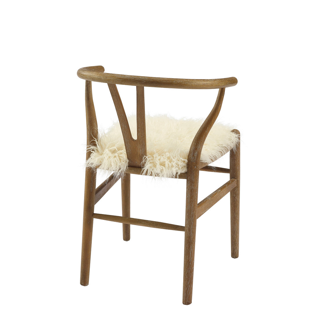 Wishbone Fur Accent Chair