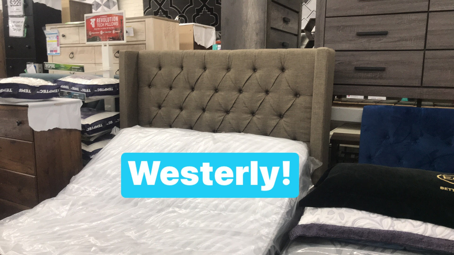 WEEKLY or MONTHLY. Westerly Upsholstered Queen Bed