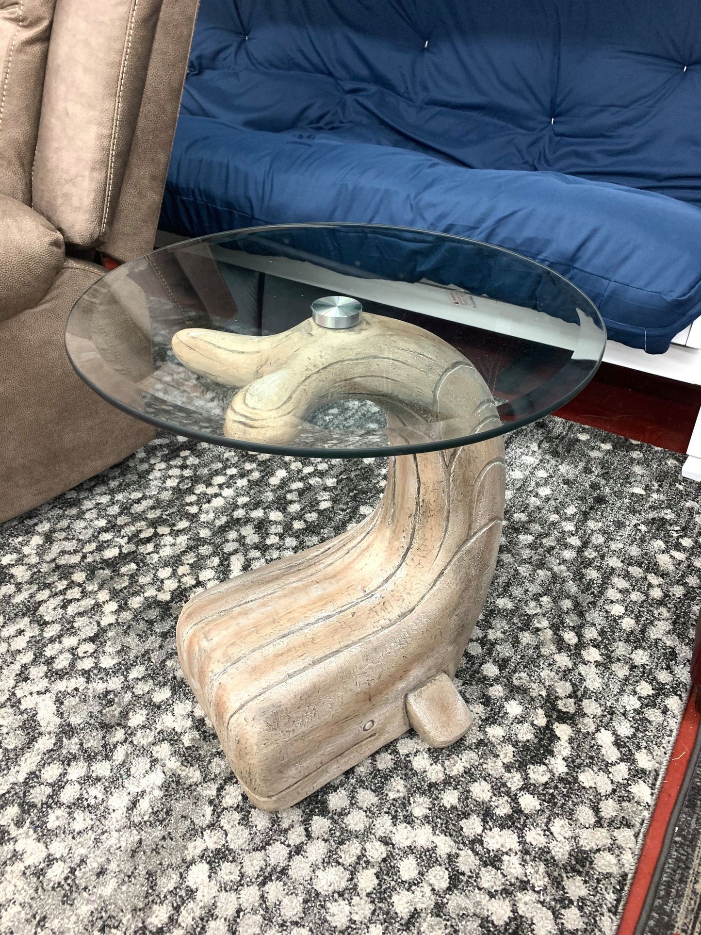Wally Whale Driftwood Side Table