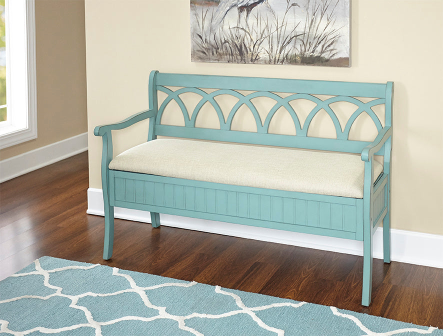 WEEKLY or MONTHLY. Home Wood Storage Bench in White