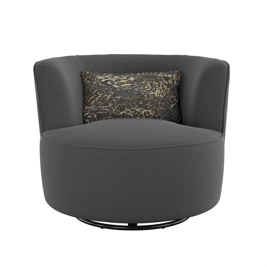 WEEKLY or MONTHLY. Benzley Graphite Swivel Barrel Chair