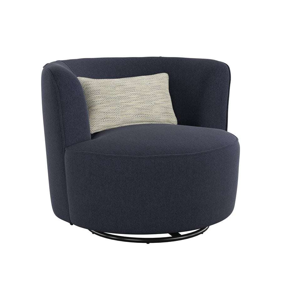 WEEKLY or MONTHLY. Benzley Navy Swivel Barrel Chair