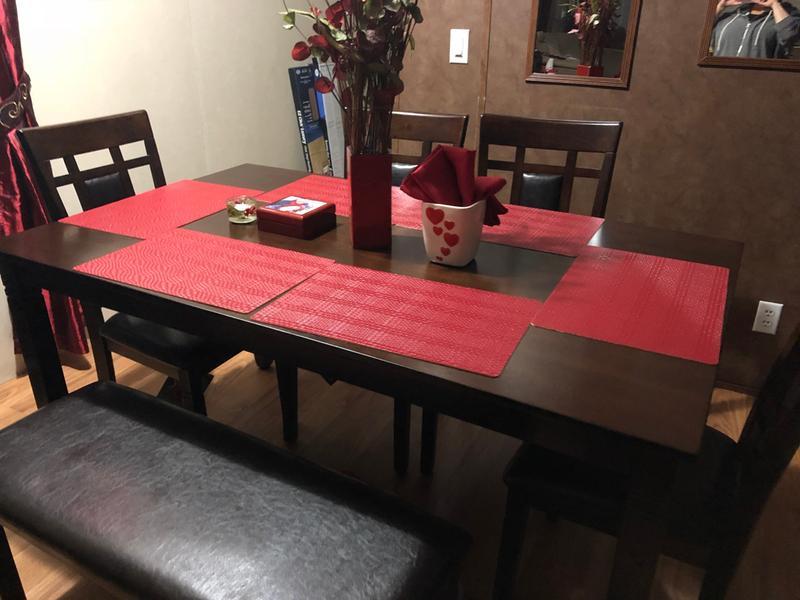 Bennox dining room table and chairs with bench hot sale